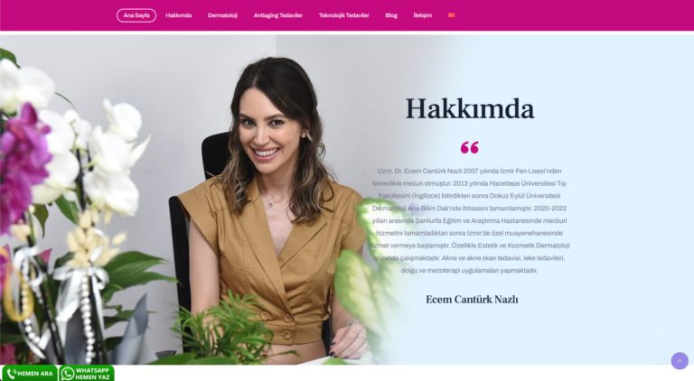 İzmir’de Uzman Dermatolog Uzm. Dr. Ecem Cantürk Nazlı: Sağlıklı ve Işıltılı Bir Cilt İçin Güvenilir Eller