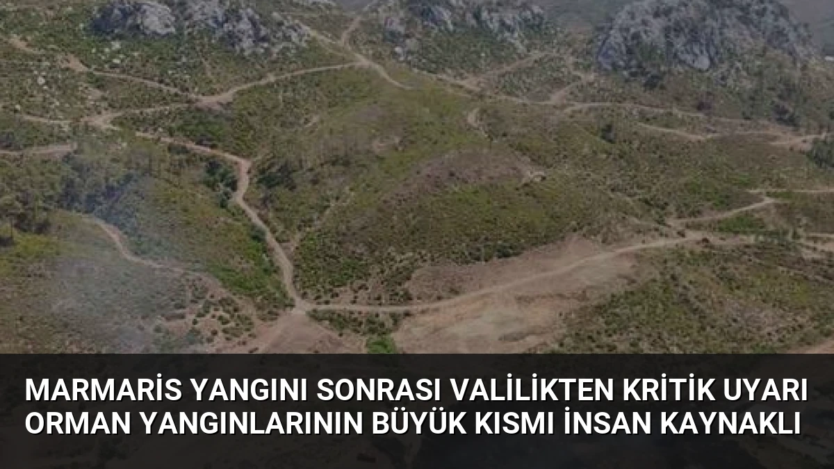 Marmaris Yangını Sonrası Valilikten Kritik Uyarı Orman Yangınlarının Büyük Kısmı İnsan Kaynaklı