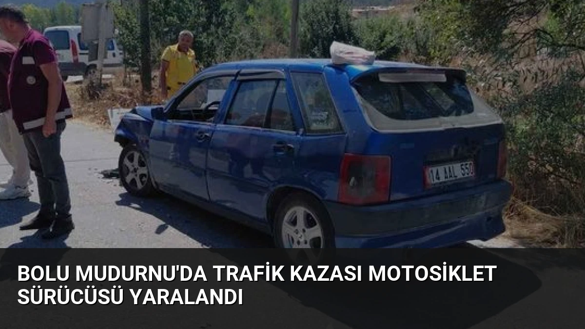 Bolu Mudurnu’da Trafik Kazası Motosiklet Sürücüsü Yaralandı