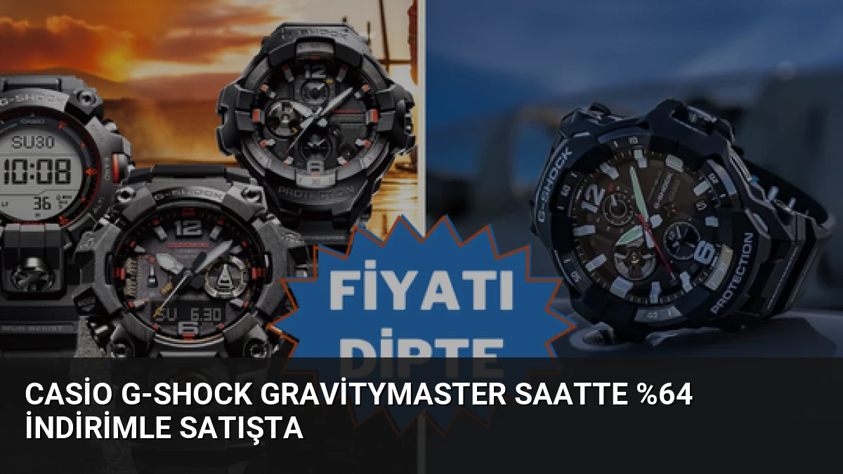 Casio G-Shock Gravitymaster Saatte %64 İndirimle Satışta