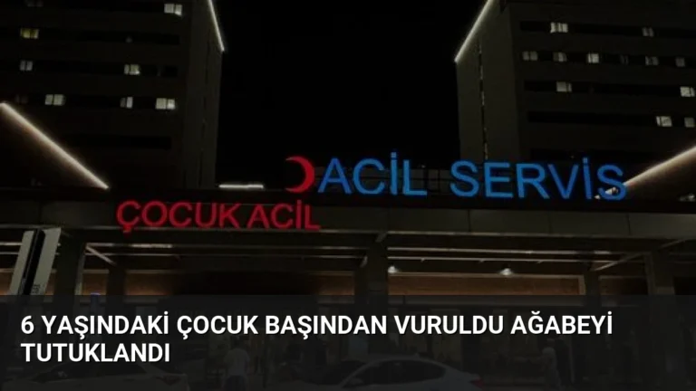 6 Yaşındaki Çocuk Başından Vuruldu Ağabeyi Tutuklandı