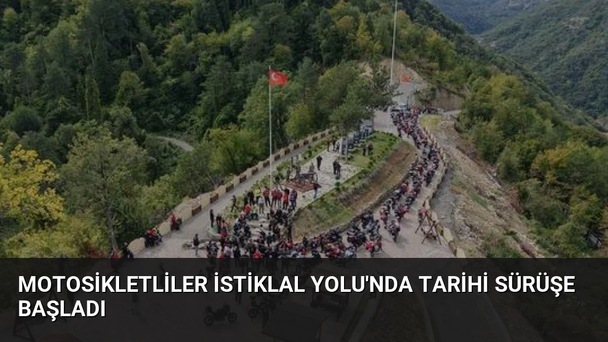Motosikletliler İstiklal Yolu’nda Tarihi Sürüşe Başladı