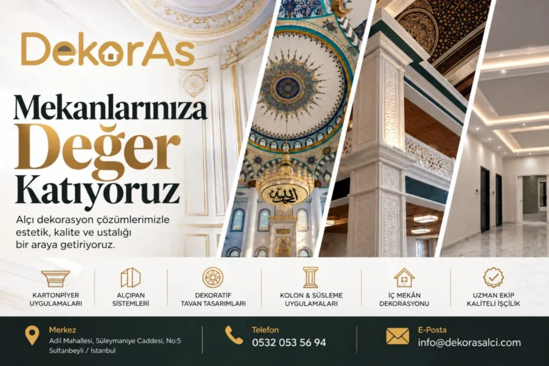 Dekoratif Kartonpiyer Modelleriyle Tavan ve Duvarlara Zarif Dokunuşlar