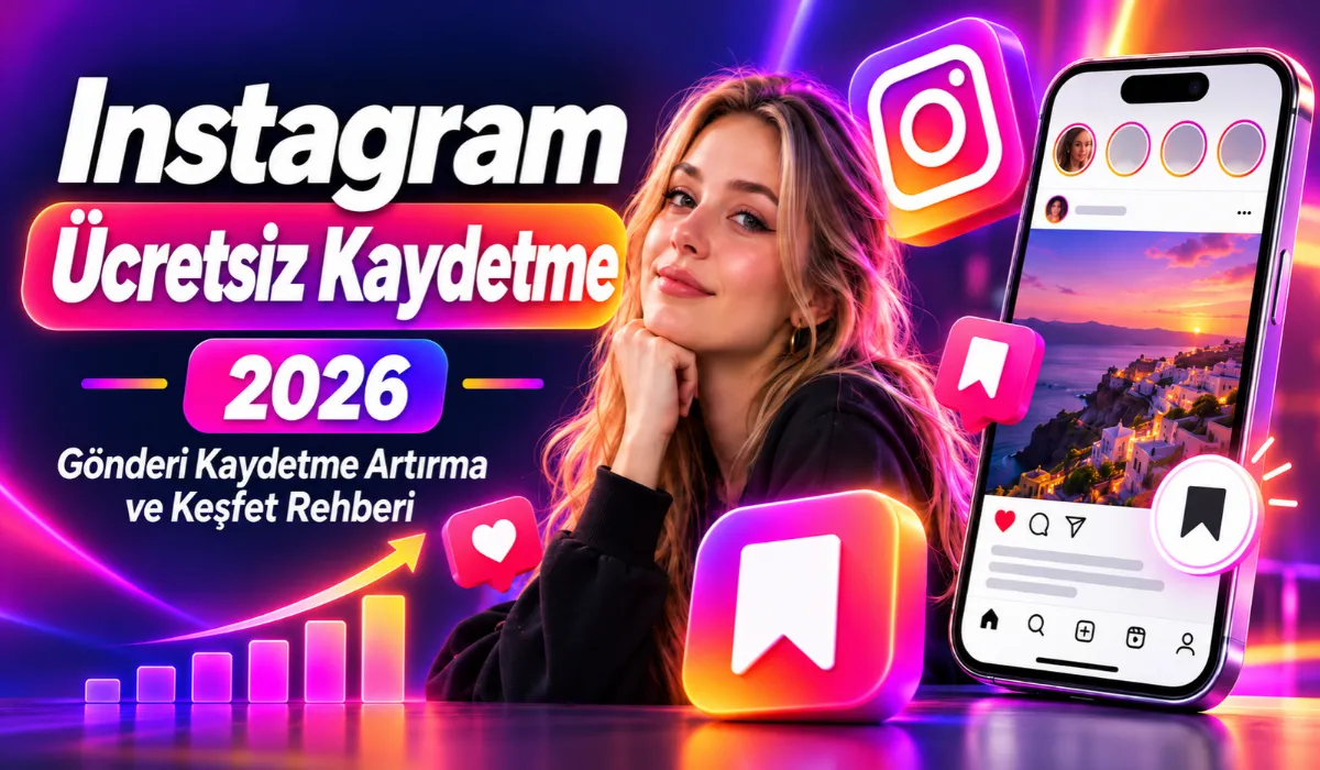 Instagram Ücretsiz Kaydetme 2026: Gönderi Kaydetme Artırma ve Keşfet Rehberi