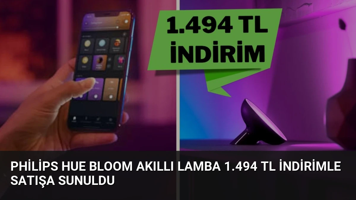 Philips Hue Bloom Akıllı Lamba 1.494 TL İndirimle Satışa Sunuldu